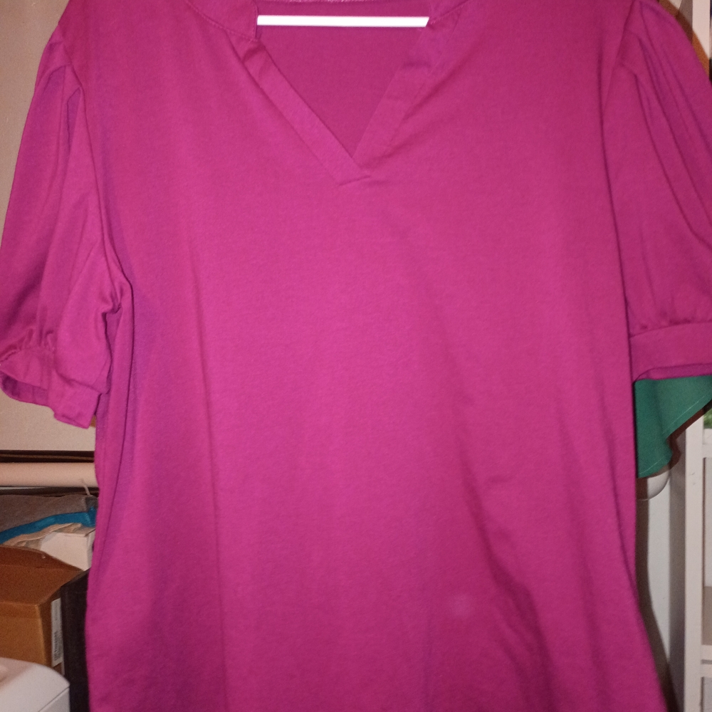 Source Unknown Magenta Blouse View 3